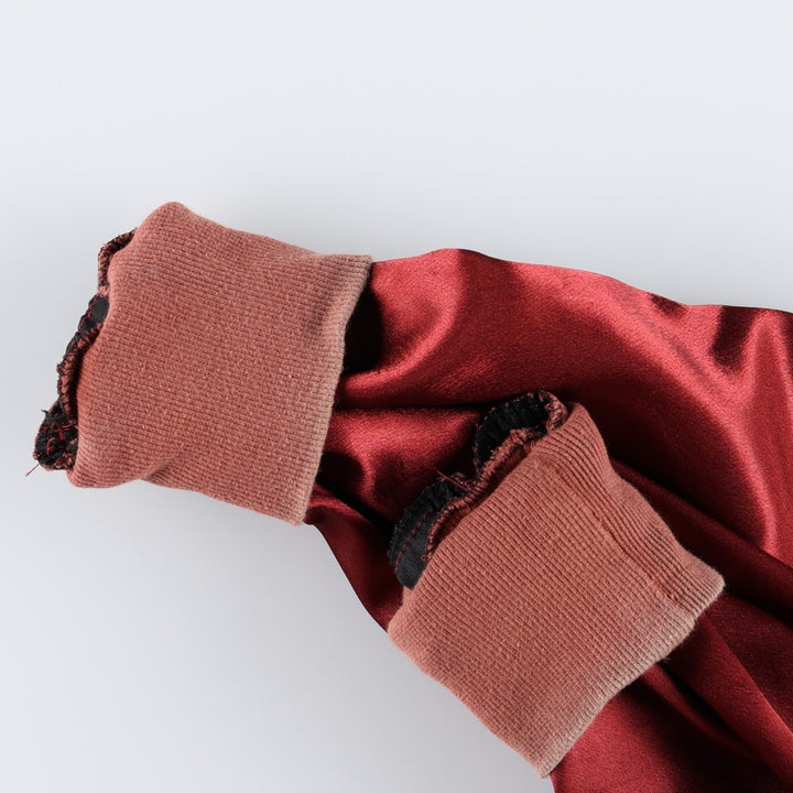 REDS Silk Blouson, Women's Size M (approx.) cotton red type Vintage Second Hand