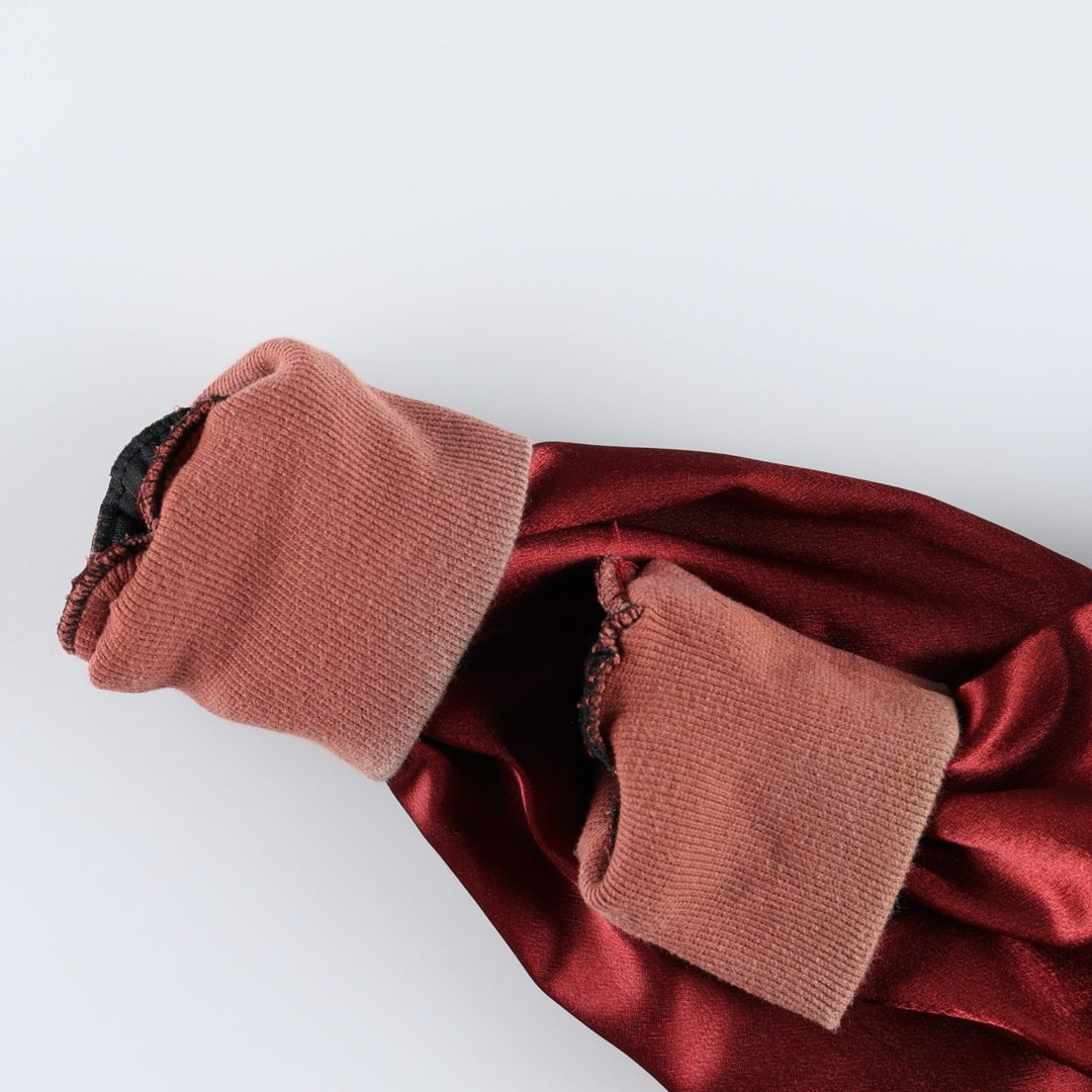 REDS Silk Blouson, Women's Size M (approx.) cotton red type Vintage Second Hand