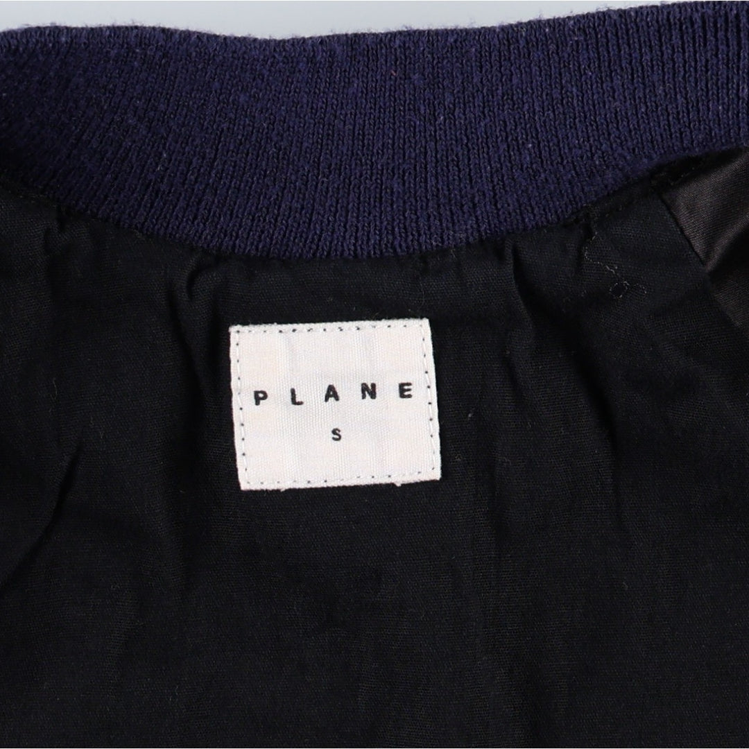 PLANE Duck Cotton Blouson, Women's Size S (approx.) cotton navy blue type Vintage Second Hand