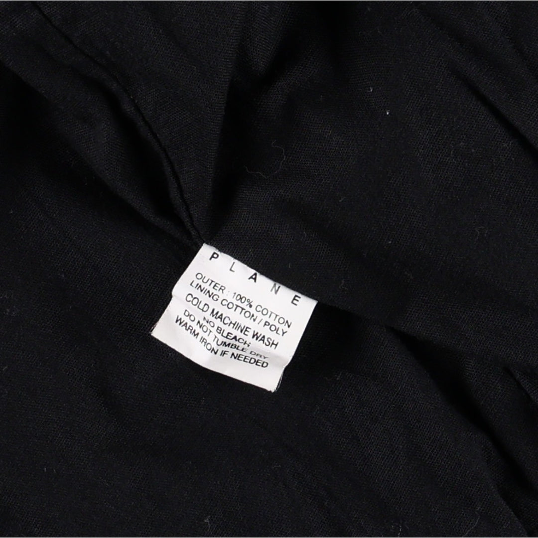 PLANE Duck Cotton Blouson, Women's Size S (approx.) cotton navy blue type Vintage Second Hand