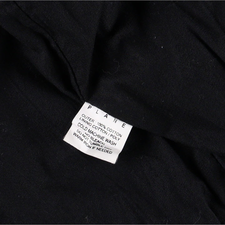 PLANE Duck Cotton Blouson, Women's Size S (approx.) cotton navy blue type Vintage Second Hand