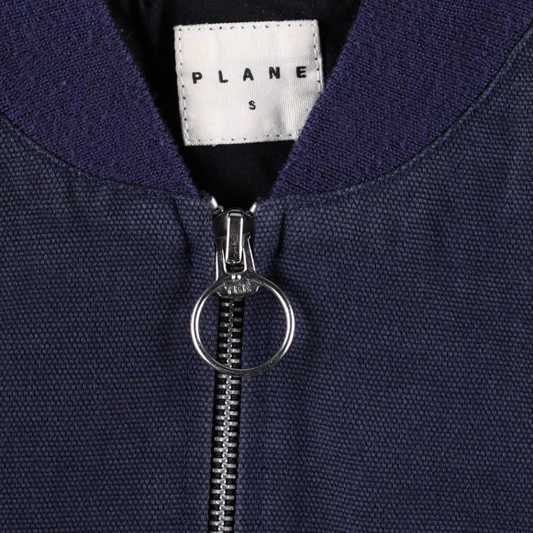 PLANE Duck Cotton Blouson, Women's Size S (approx.) cotton navy blue type Vintage Second Hand