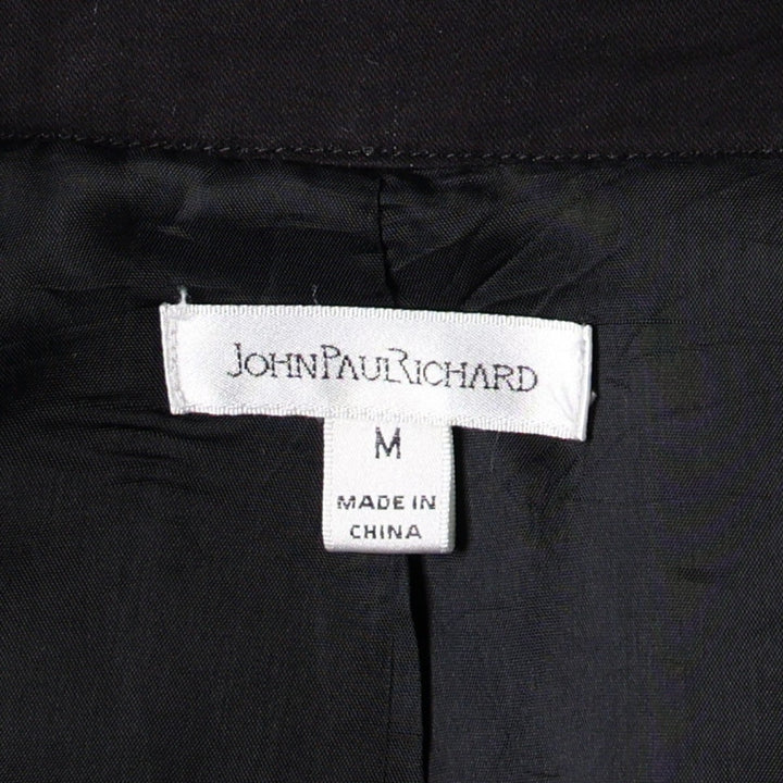 JOHN PAUL RICHARD 3/4 Sleeve Cotton Jacket, Napoleon Style Jacket, Women's Size M (approx.) cotton black type Vintage Second Hand