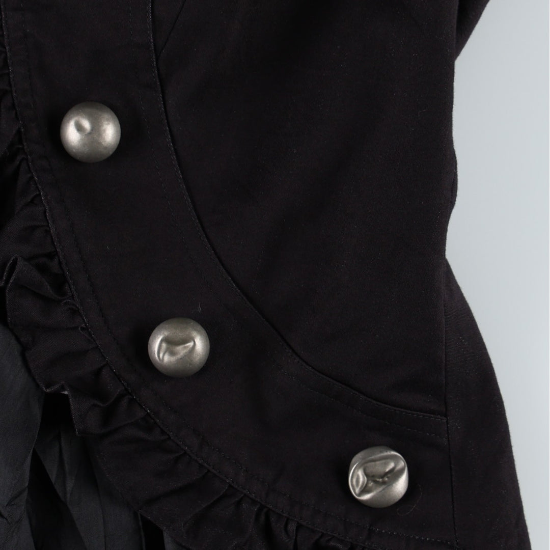 JOHN PAUL RICHARD 3/4 Sleeve Cotton Jacket, Napoleon Style Jacket, Women's Size M (approx.) cotton black type Vintage Second Hand