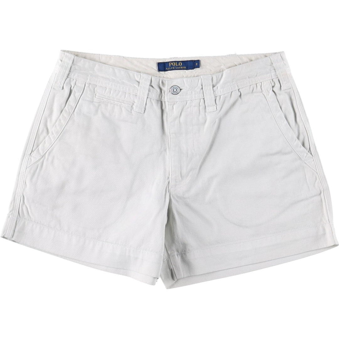 Ralph Lauren POLO RALPH LAUREN Chino Shorts, Women's Size L (equivalent to W29) cotton white type Vintage Second Hand