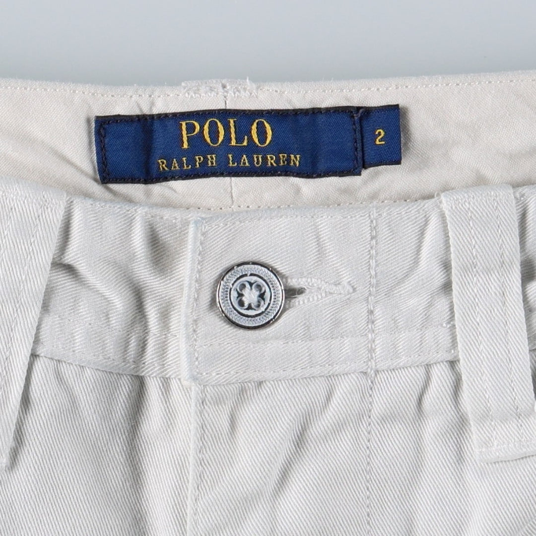 Ralph Lauren POLO RALPH LAUREN Chino Shorts, Women's Size L (equivalent to W29) cotton white type Vintage Second Hand