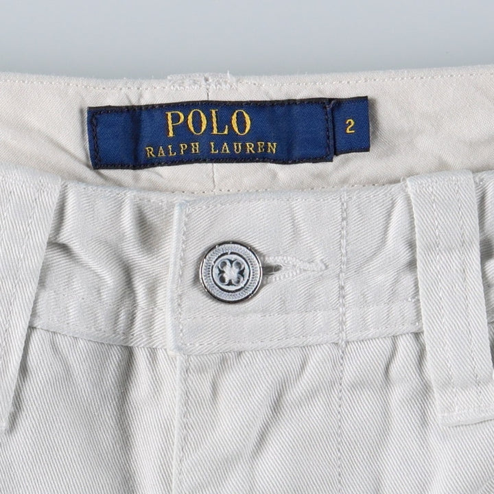 Ralph Lauren POLO RALPH LAUREN Chino Shorts, Women's Size L (equivalent to W29) cotton white type Vintage Second Hand
