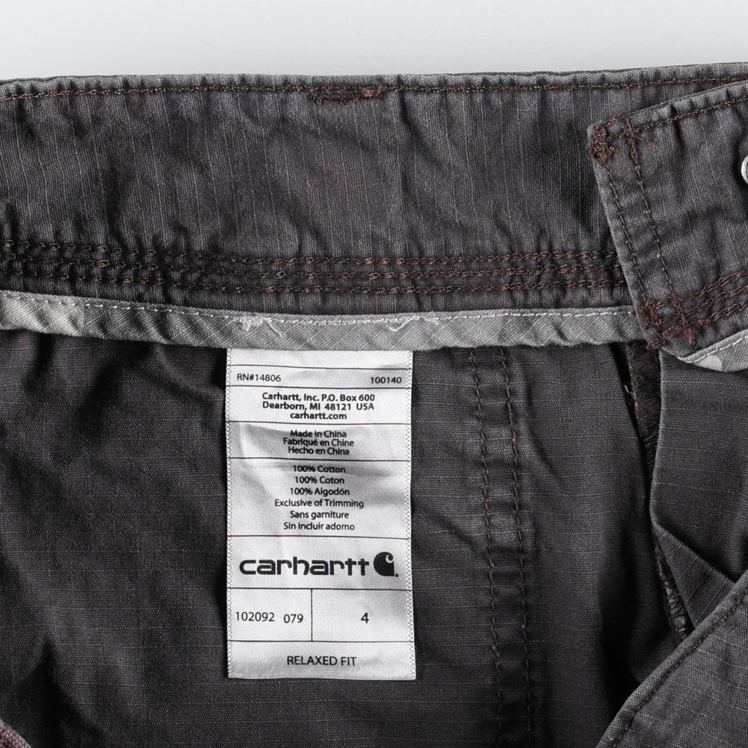 Carhartt Relaxed Fit Ripstop Work Shorts, Women's Size L (equivalent to W30) cotton gray type Vintage Second Hand