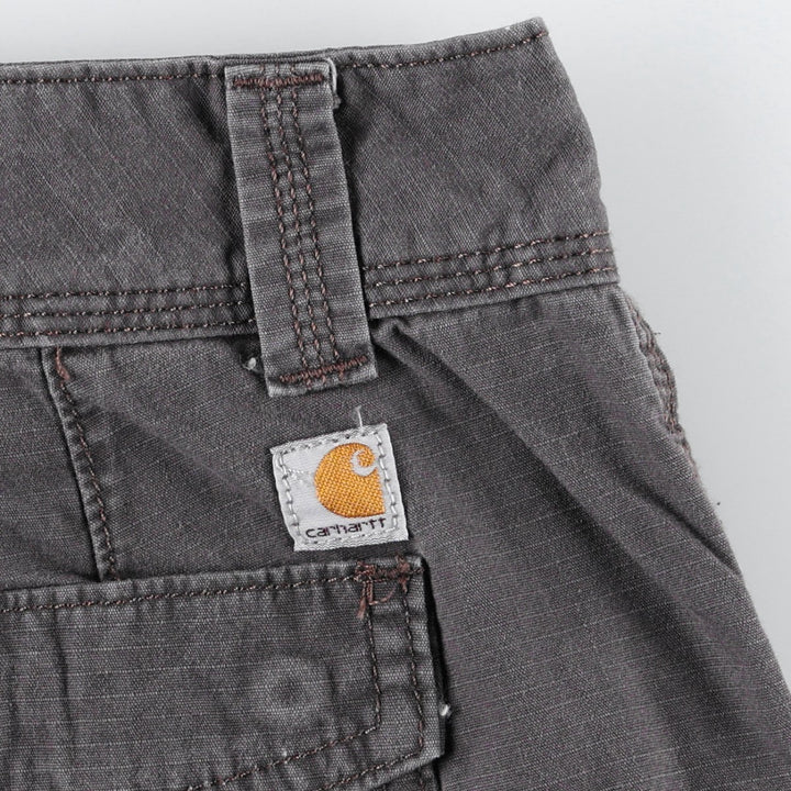 Carhartt Relaxed Fit Ripstop Work Shorts, Women's Size L (equivalent to W30) cotton gray type Vintage Second Hand