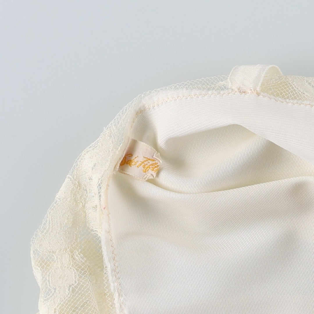 1970'S Saks Fifth Avenue Half-Length Lingerie Camisole Dress, Women's Size M (Equivalent), Vintage unclear ivory Vintage Second Hand