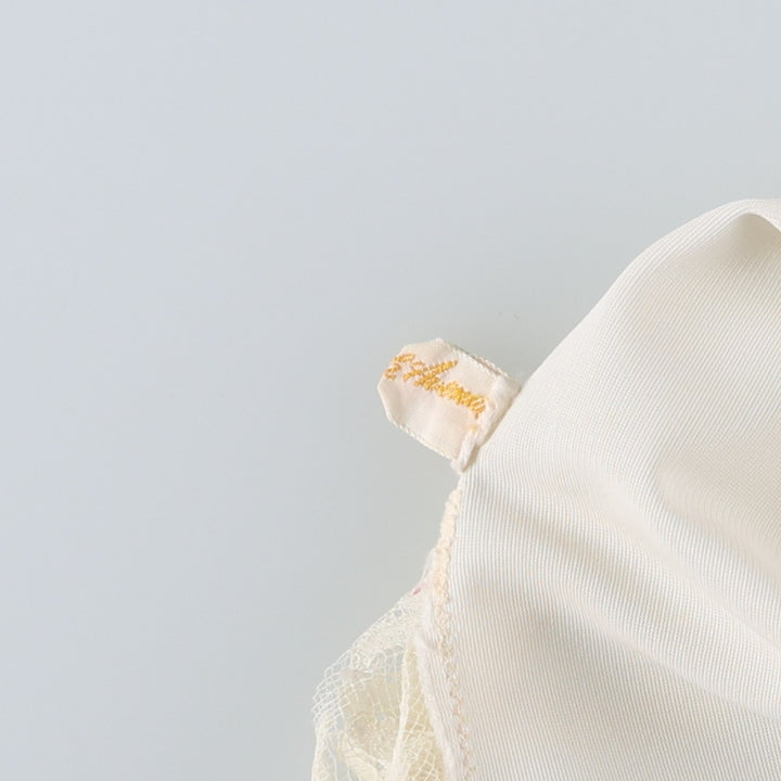 1970'S Saks Fifth Avenue Half-Length Lingerie Camisole Dress, Women's Size M (Equivalent), Vintage unclear ivory Vintage Second Hand