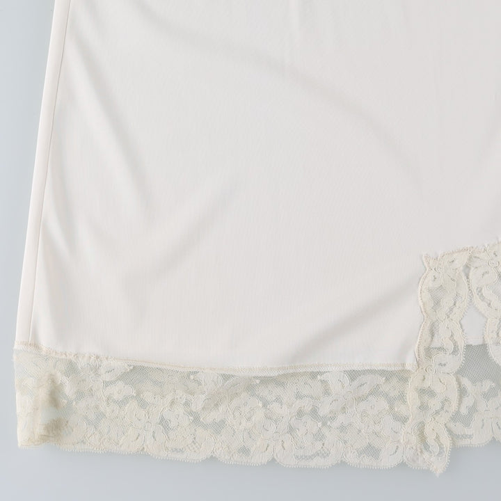 1970'S Saks Fifth Avenue Half-Length Lingerie Camisole Dress, Women's Size M (Equivalent), Vintage unclear ivory Vintage Second Hand