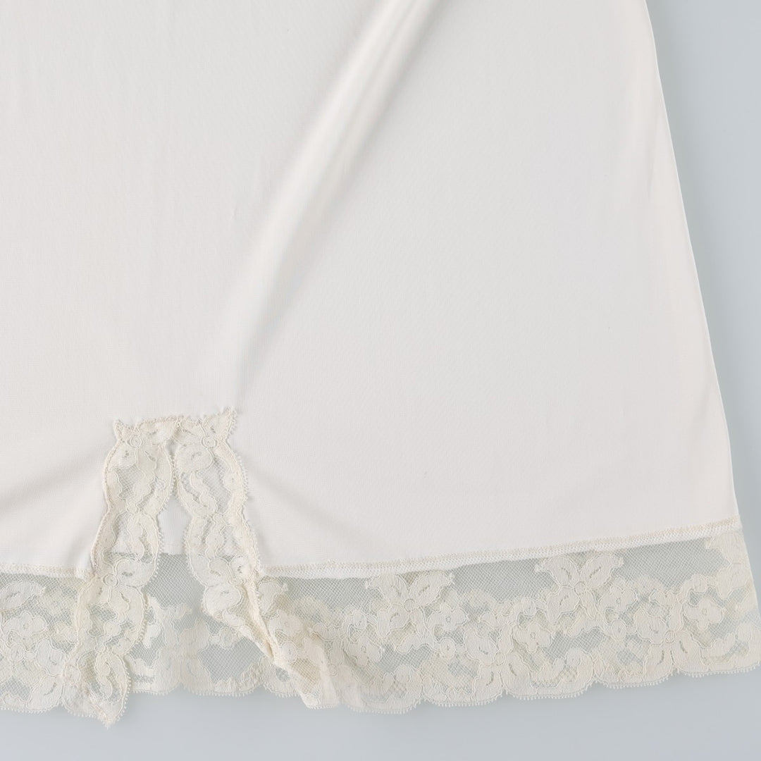 1970'S Saks Fifth Avenue Half-Length Lingerie Camisole Dress, Women's Size M (Equivalent), Vintage unclear ivory Vintage Second Hand