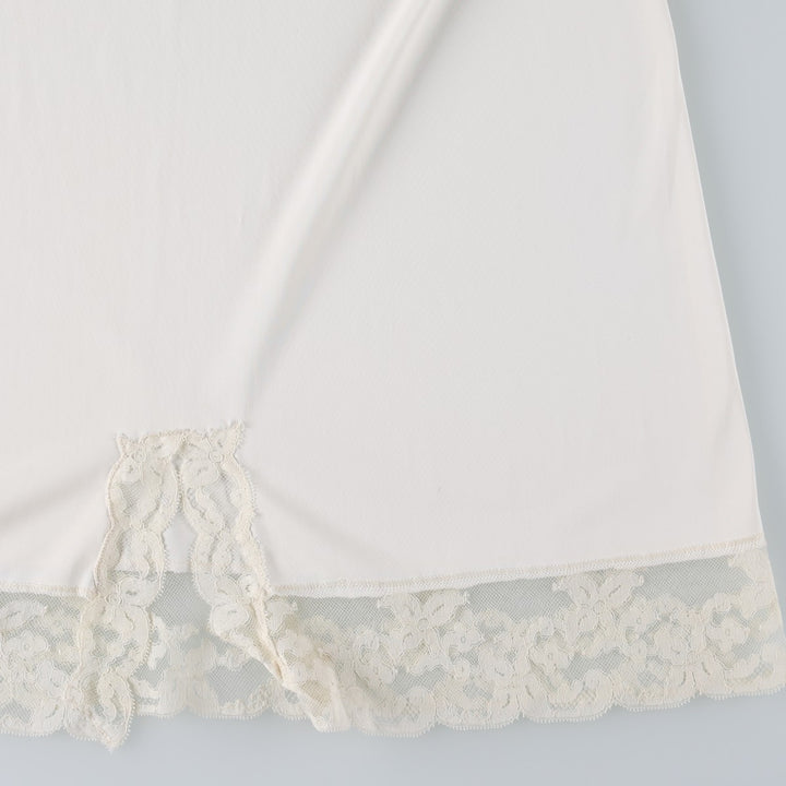 1970'S Saks Fifth Avenue Half-Length Lingerie Camisole Dress, Women's Size M (Equivalent), Vintage unclear ivory Vintage Second Hand