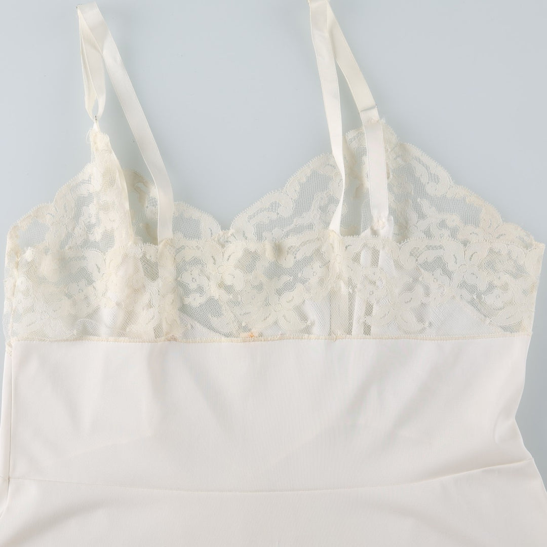 1970'S Saks Fifth Avenue Half-Length Lingerie Camisole Dress, Women's Size M (Equivalent), Vintage unclear ivory Vintage Second Hand