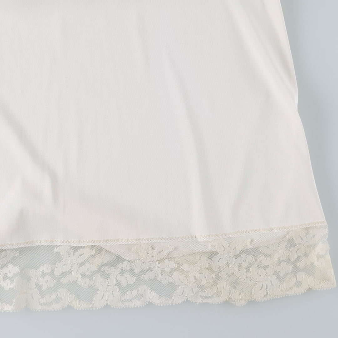 1970'S Saks Fifth Avenue Half-Length Lingerie Camisole Dress, Women's Size M (Equivalent), Vintage unclear ivory Vintage Second Hand