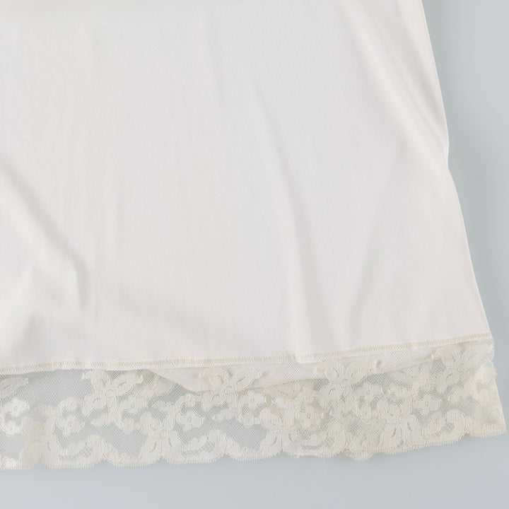 1970'S Saks Fifth Avenue Half-Length Lingerie Camisole Dress, Women's Size M (Equivalent), Vintage unclear ivory Vintage Second Hand