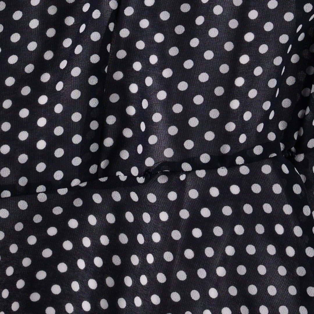 2000'S Calvin Klein polka dot pattern maxi dress, two-tone, sleeveless, flared, women's size M (approx.) polyester white type Vintage Second Hand