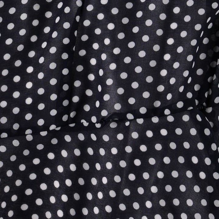 2000'S Calvin Klein polka dot pattern maxi dress, two-tone, sleeveless, flared, women's size M (approx.) polyester white type Vintage Second Hand
