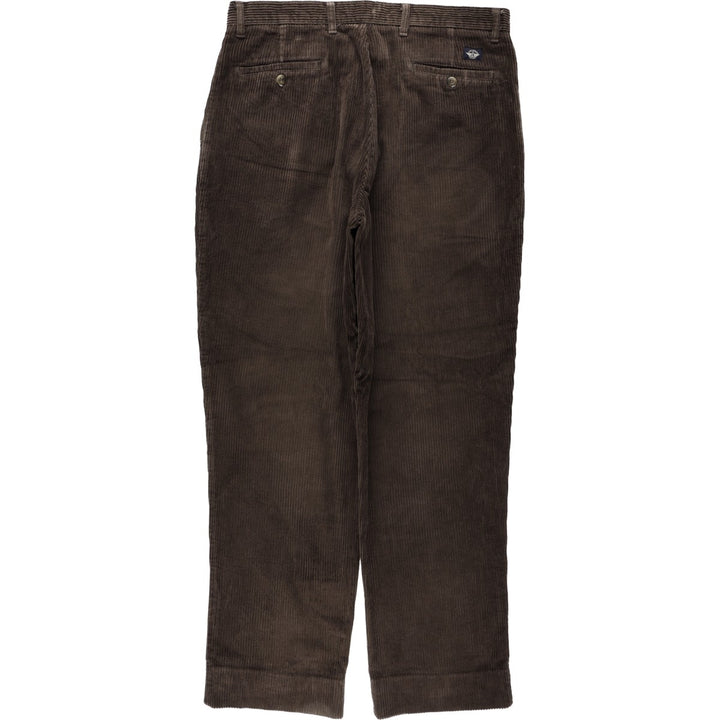 90'S Dockers khakis loose fit two-pleat corduroy pants, men's size W36 equivalent, vintage. cotton dark chocolate Vintage Second Hand