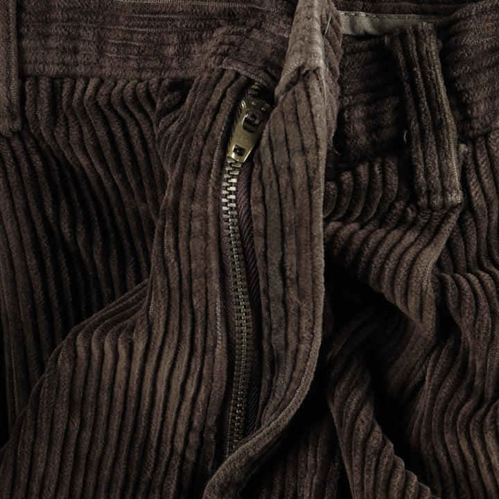 90'S Dockers khakis loose fit two-pleat corduroy pants, men's size W36 equivalent, vintage. cotton dark chocolate Vintage Second Hand