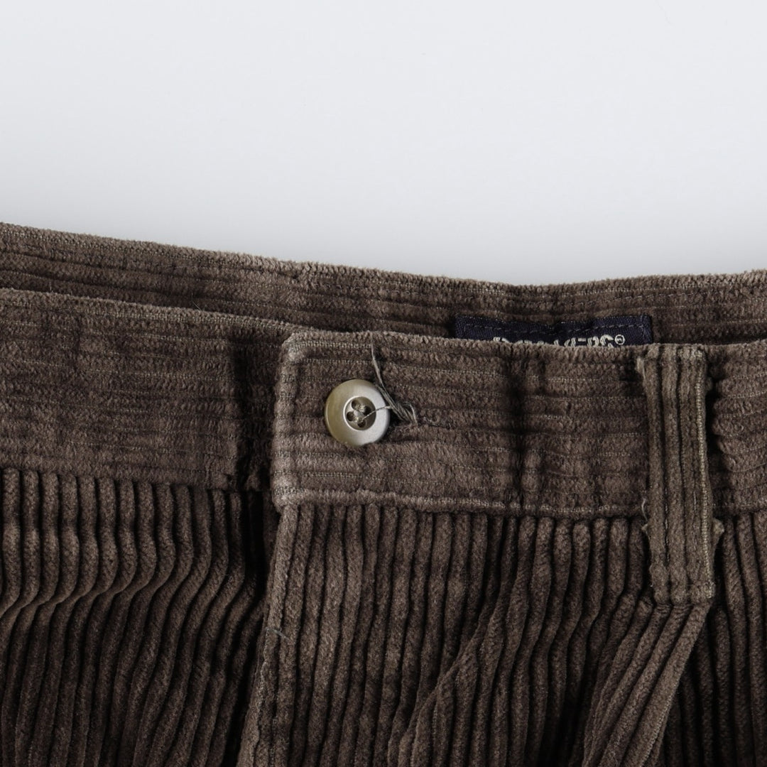 90'S Dockers khakis loose fit two-pleat corduroy pants, men's size W36 equivalent, vintage. cotton dark chocolate Vintage Second Hand