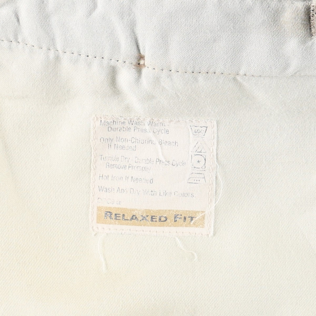 90'S Dockers khakis relaxed fit two-pleat corduroy pants, men's size W35 equivalent, vintage. cotton navy blue type Vintage Second Hand