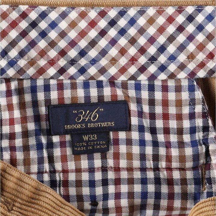 Brooks Brothers 346 Corduroy Pants, Men's W33 (approx.) cotton Copper Vintage Second Hand