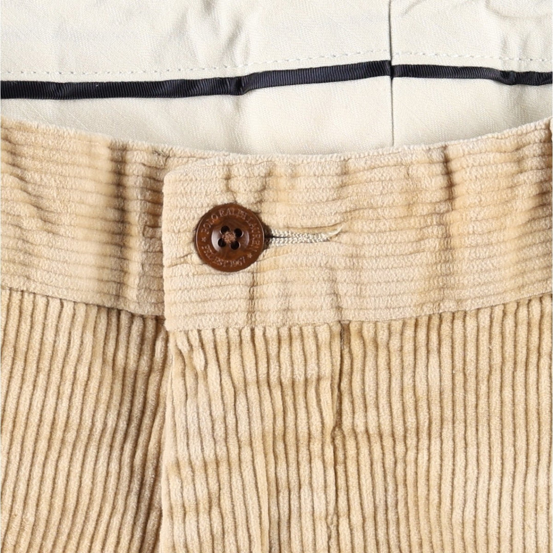 Ralph Lauren POLO by Ralph Lauren PRESTON PANT corduroy pants, men's size W34 cotton Beige type Vintage Second Hand