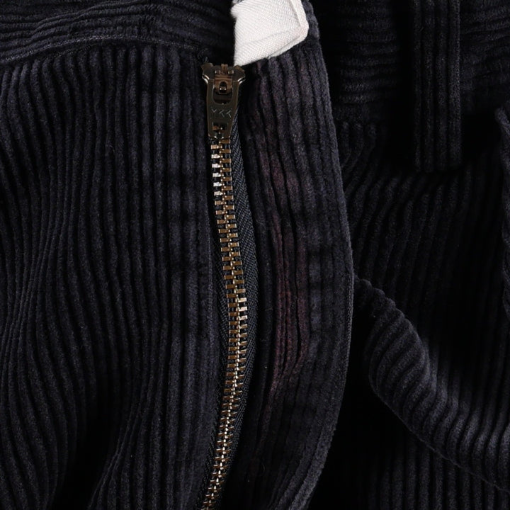 Ralph Lauren POLO by Ralph Lauren ANDREW PANT, two-pleat corduroy pants, men's, W33 equivalent cotton navy blue type Vintage Second Hand