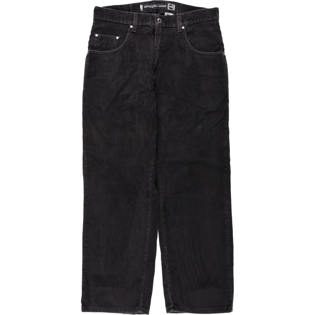 90'S Levi's Silver Tab Straight Loose Corduroy Pants, Men's W34 (approx.), Vintage cotton black type Vintage Second Hand