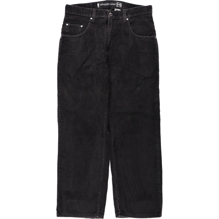 90'S Levi's Silver Tab Straight Loose Corduroy Pants, Men's W34 (approx.), Vintage cotton black type Vintage Second Hand