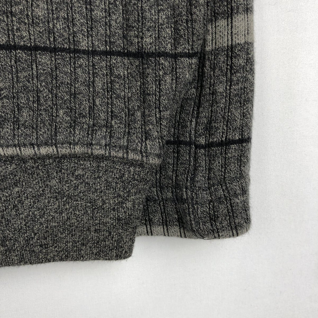 Pierre Cardin striped V-neck long-sleeved T-shirt, made in India, men's size L equivalent. cotton black type Vintage Second Hand