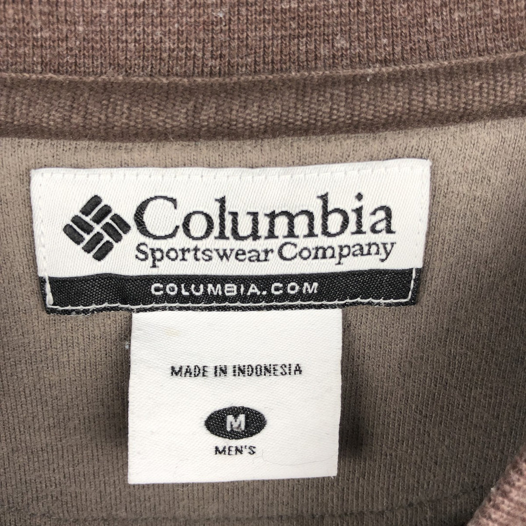 Columbia V-neck Long-Sleeve T-Shirt (Men's Size M) cotton brown type Vintage Second Hand