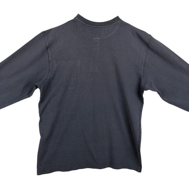 Carhartt ORIGINAL FIT Henley Neck Plain Pocket Long-Sleeve T-Shirt (Men's Size M) cotton Blue type light blue Vintage Second Hand
