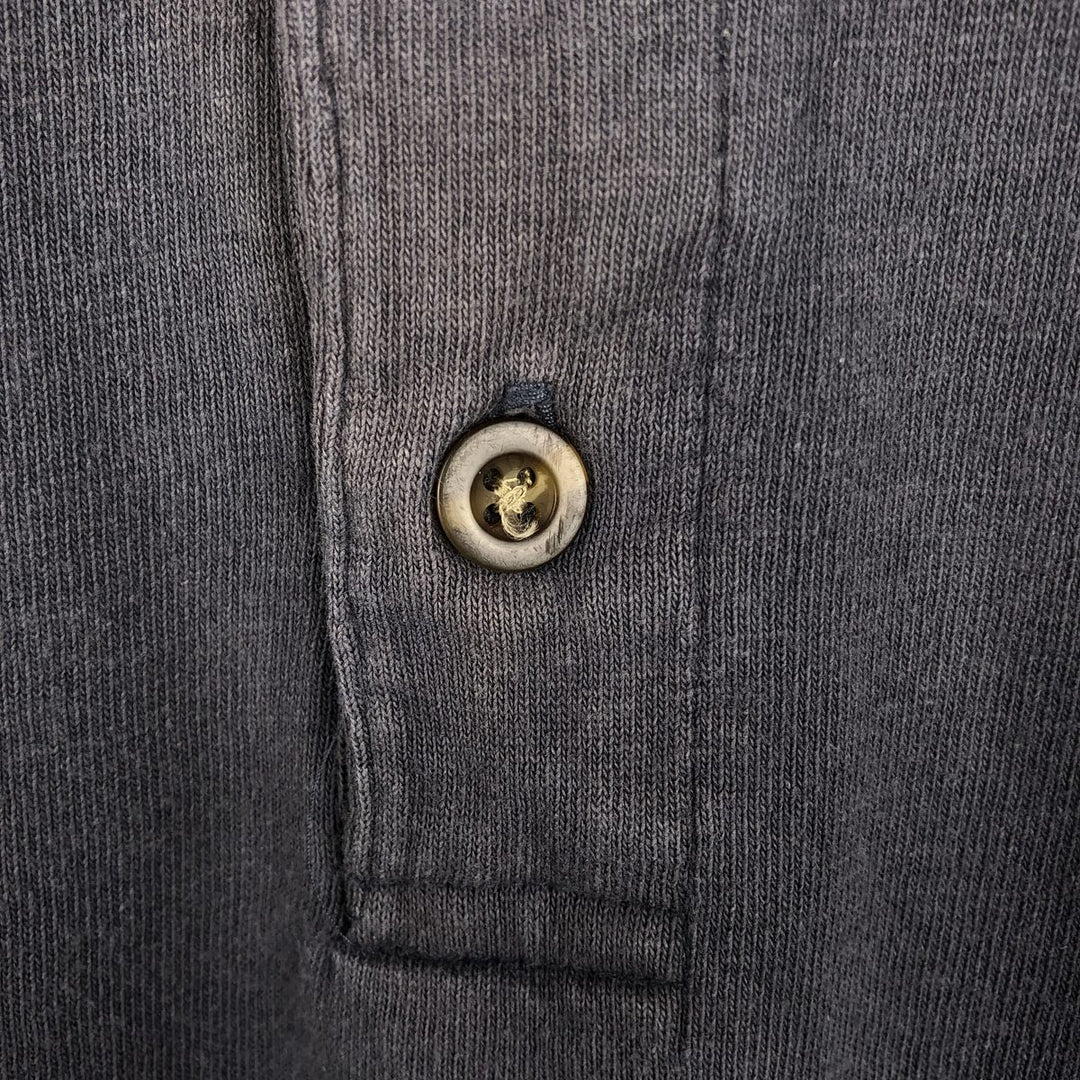 Carhartt ORIGINAL FIT Henley Neck Plain Pocket Long-Sleeve T-Shirt (Men's Size M) cotton Blue type light blue Vintage Second Hand