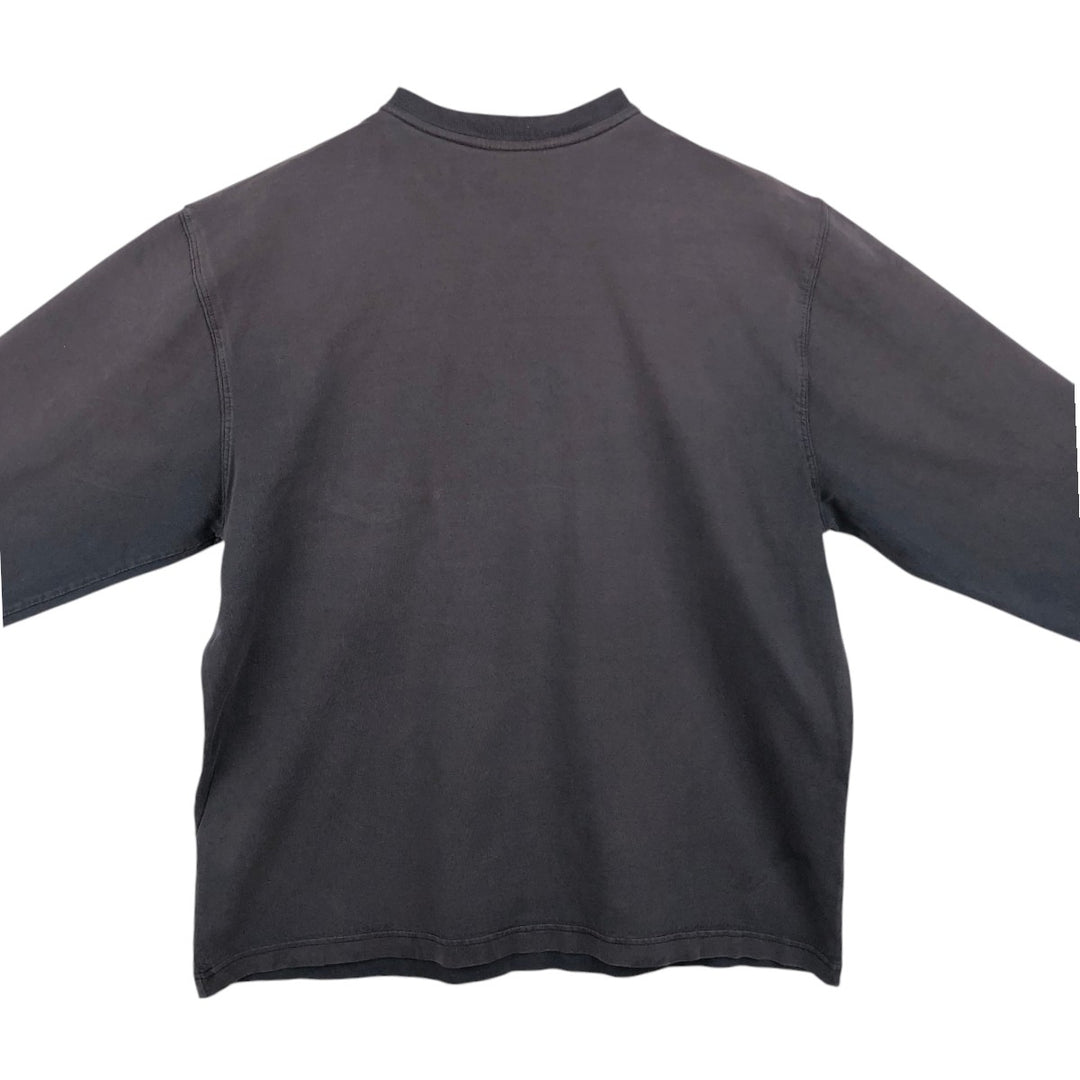 Carhartt Henley neck plain pocket long T-shirt long T men's L size cotton black type Vintage Second Hand