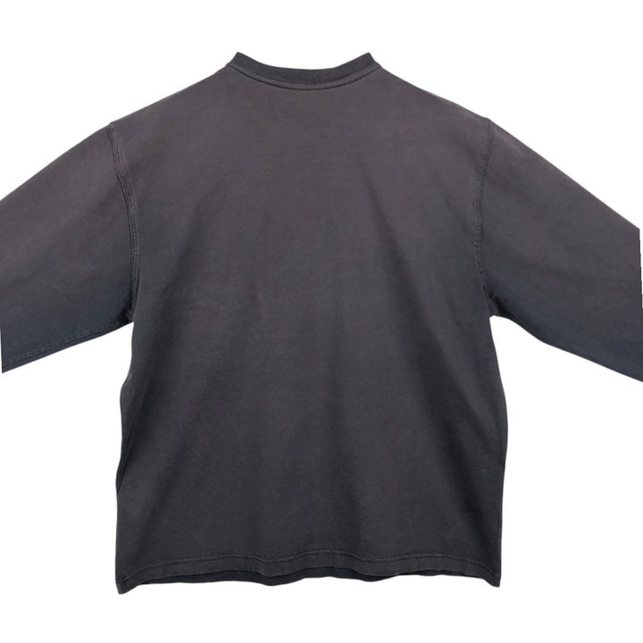 Carhartt Henley neck plain pocket long T-shirt long T men's L size cotton black type Vintage Second Hand