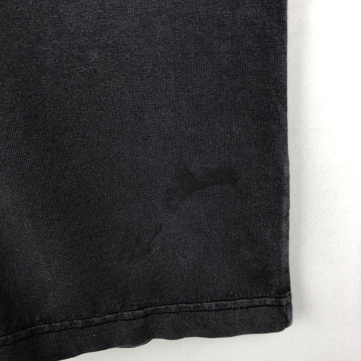 Carhartt Henley neck plain pocket long T-shirt long T men's L size cotton black type Vintage Second Hand