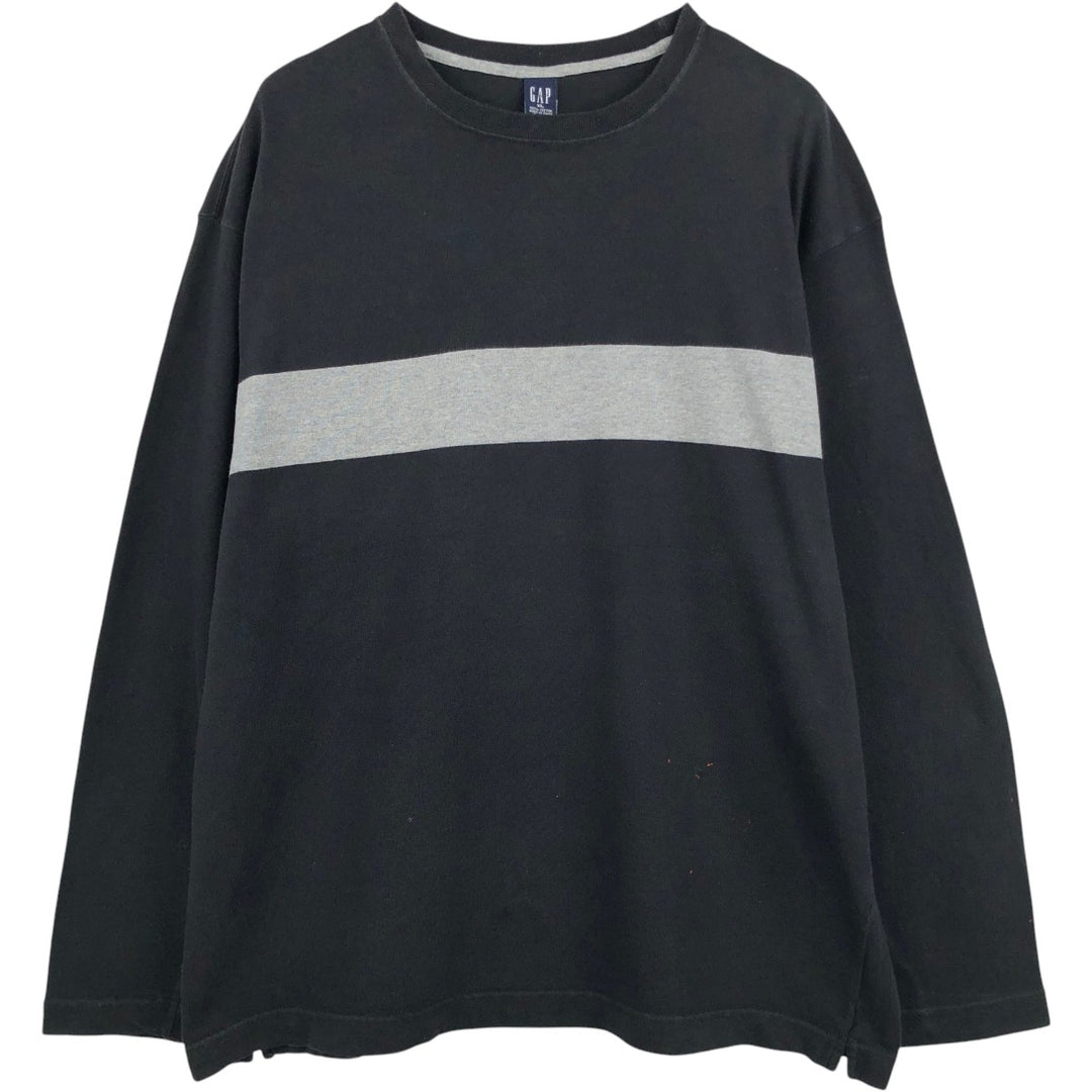 2000'S GAP Long Sleeve T-Shirt, Men's XL cotton black type Vintage Second Hand