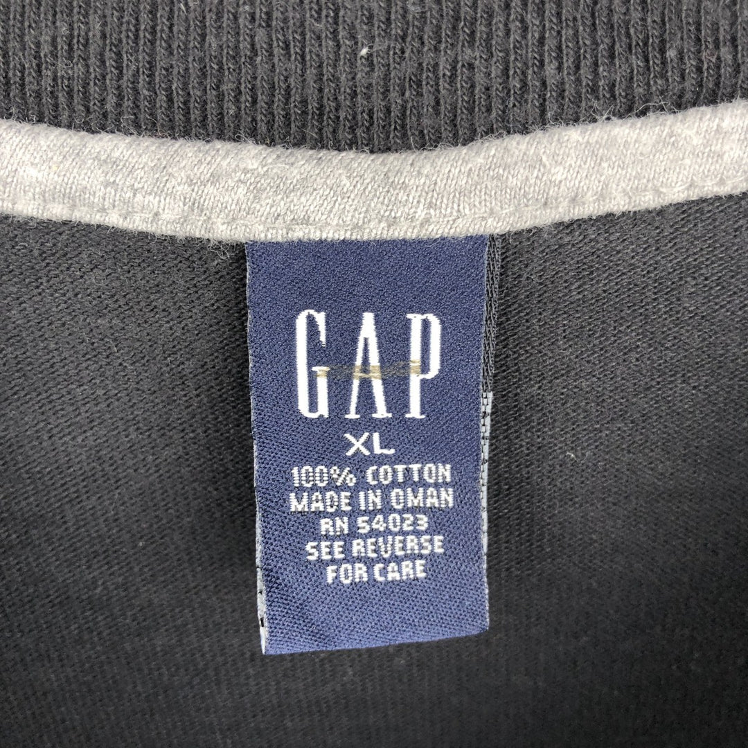2000'S GAP Long Sleeve T-Shirt, Men's XL cotton black type Vintage Second Hand