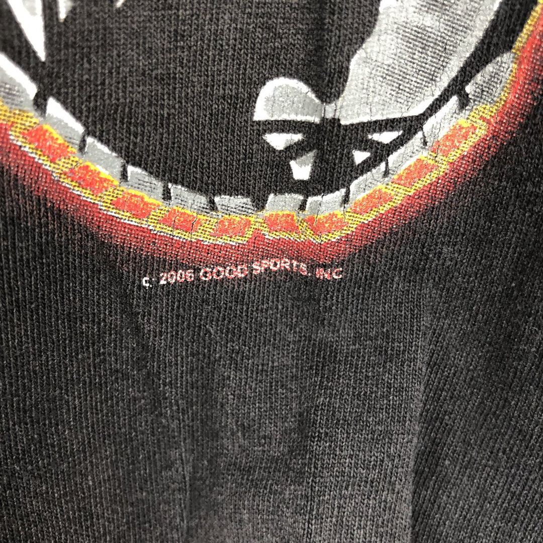 2000'S ALSTYLE Fire Pattern Long-Sleeve T-Shirt (Men's XL equivalent) cotton black type Vintage Second Hand
