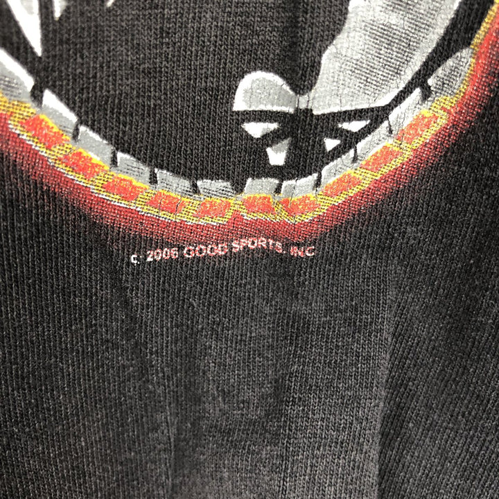 2000'S ALSTYLE Fire Pattern Long-Sleeve T-Shirt (Men's XL equivalent) cotton black type Vintage Second Hand