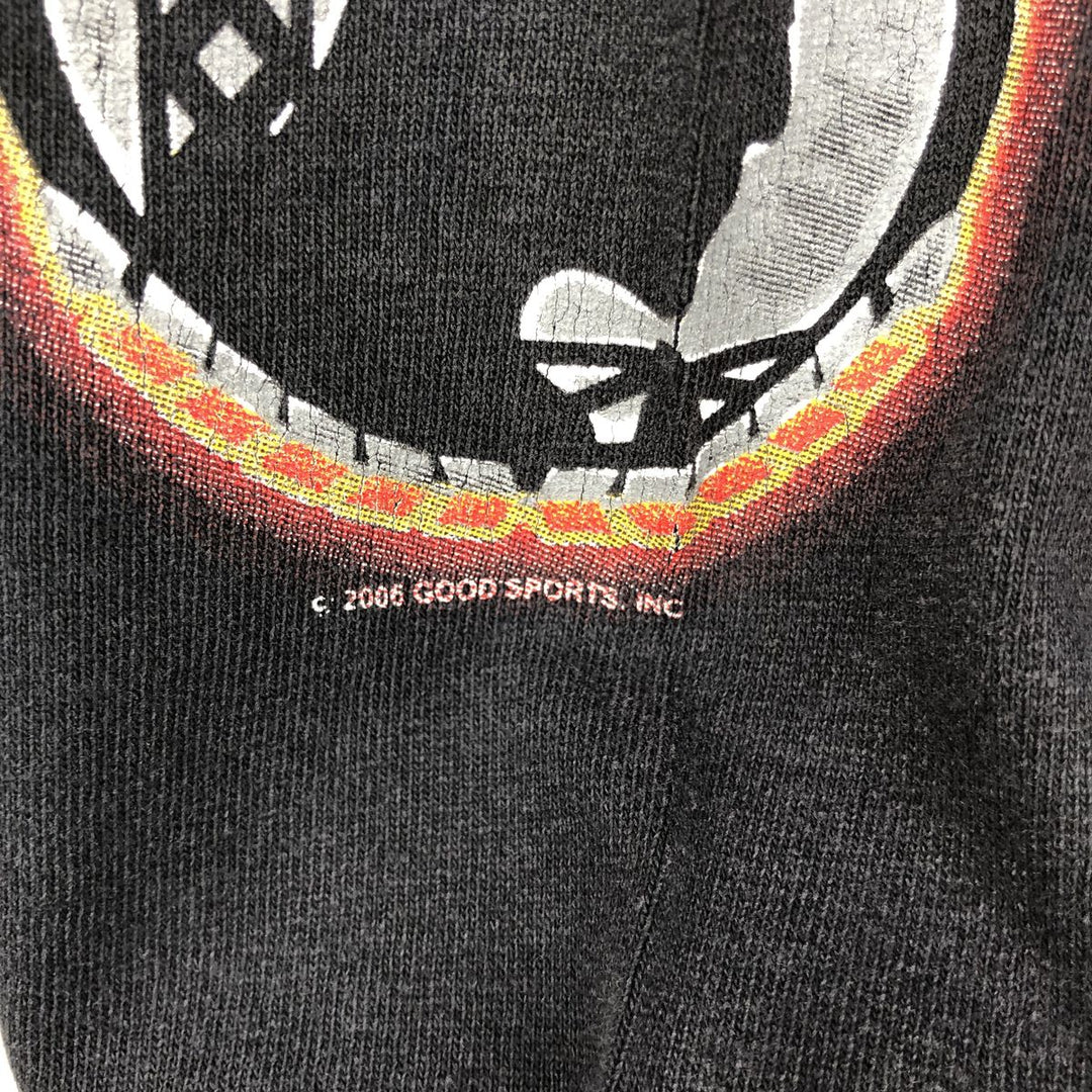 2000'S ALSTYLE Fire Pattern Long-Sleeve T-Shirt (Men's XL equivalent) cotton black type Vintage Second Hand