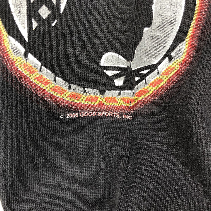 2000'S ALSTYLE Fire Pattern Long-Sleeve T-Shirt (Men's XL equivalent) cotton black type Vintage Second Hand