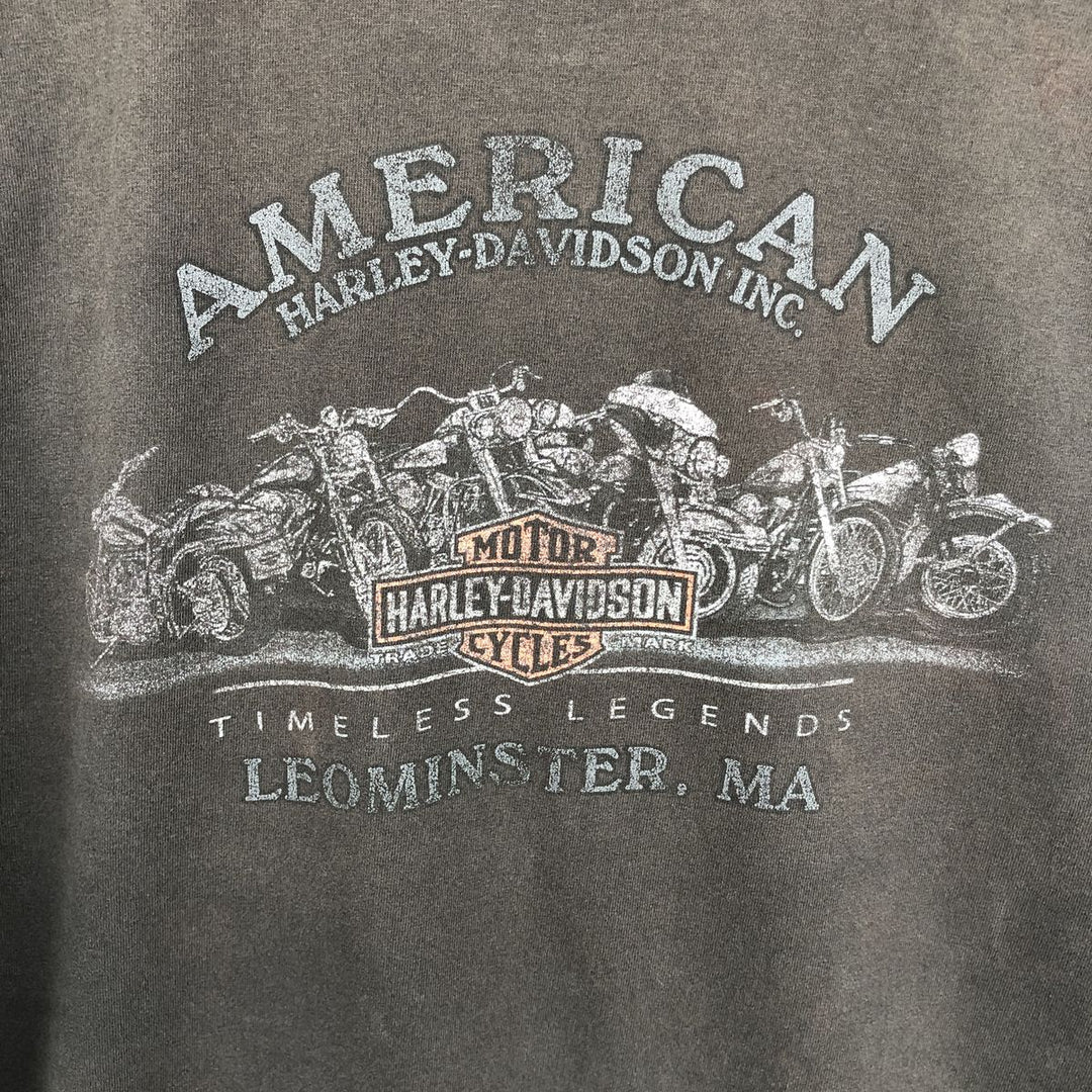 Harley-Davidson Long Sleeve T-Shirt, Men's XL Size unclear Charcoal Vintage Second Hand