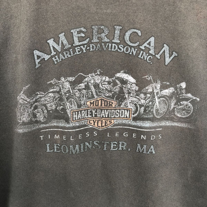 Harley-Davidson Long Sleeve T-Shirt, Men's XL Size unclear Charcoal Vintage Second Hand