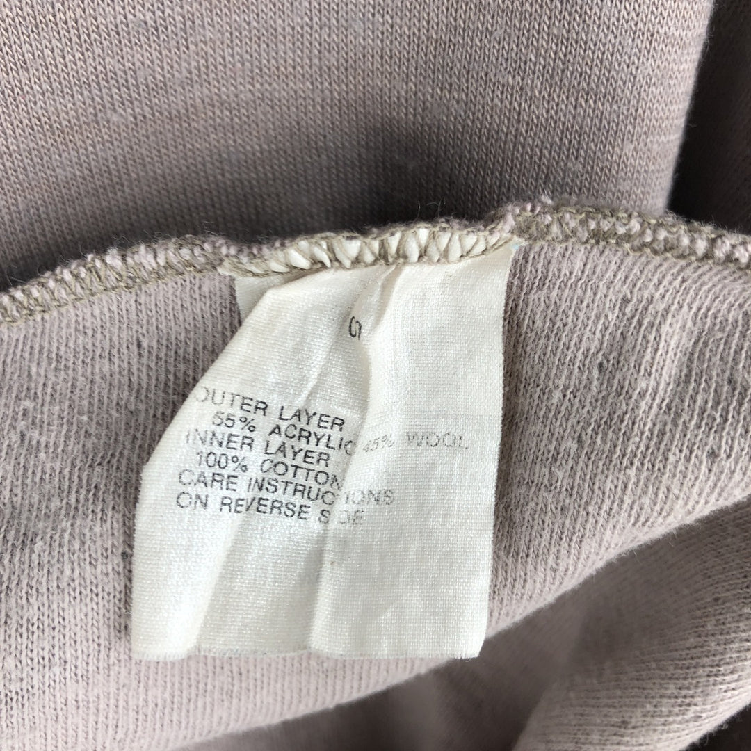 LLBean Henley Neck Long-Sleeve T-Shirt (Men's Size L) acrylic gray type Vintage Second Hand
