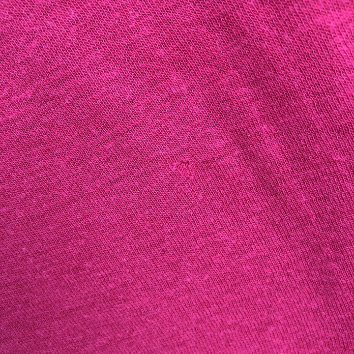 LLBean Henley Neck Long-Sleeve T-Shirt, Made in USA, Men's Size L (approx.) cotton red type Vintage Second Hand