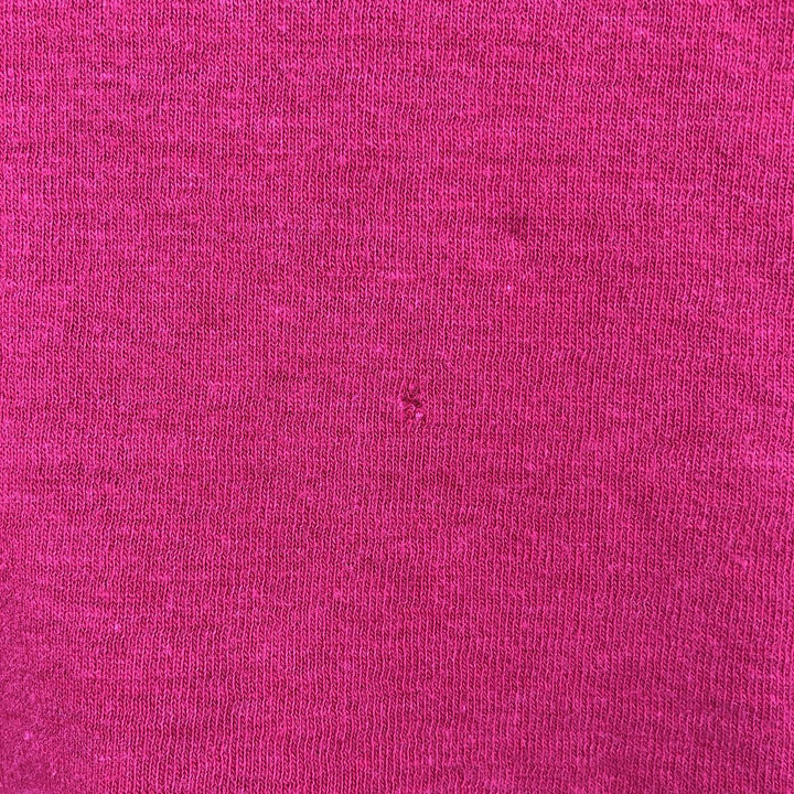 LLBean Henley Neck Long-Sleeve T-Shirt, Made in USA, Men's Size L (approx.) cotton red type Vintage Second Hand